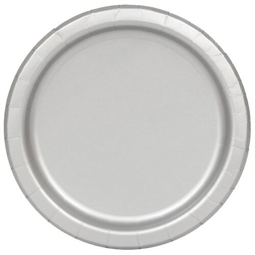 Silver Paper Plates 22cm 16 Pack
