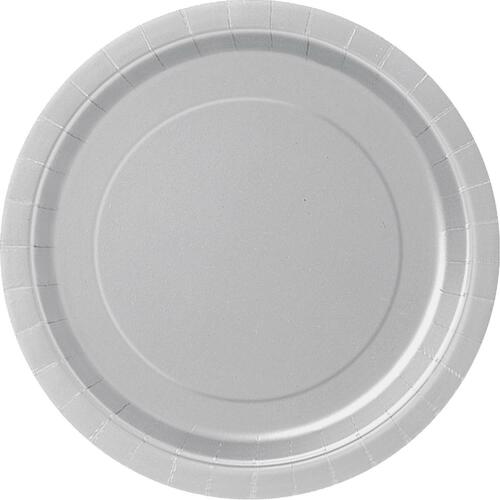 Silver Paper Plates 22cm 8 Pack