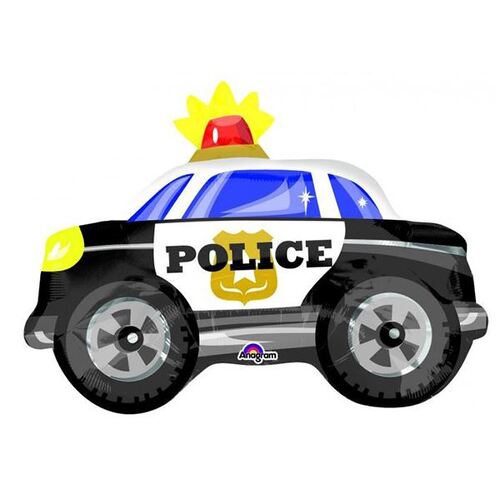 Junior Shape Police Car Foil Balloon (45cm x 60cm)