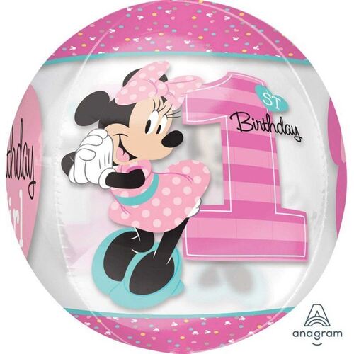 Orbz XL Minnie 1st Birthday Clear G40