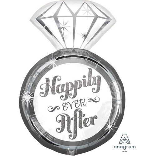 SuperShape Happily Ever After Diamond Ring Foil Balloon