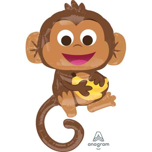 SuperShape XL Happy Monkey Foil Balloon