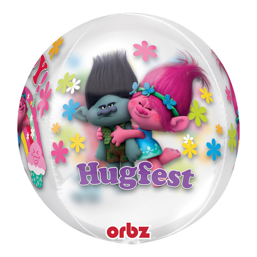 Orbz XL Trolls Clear Foil Balloon
