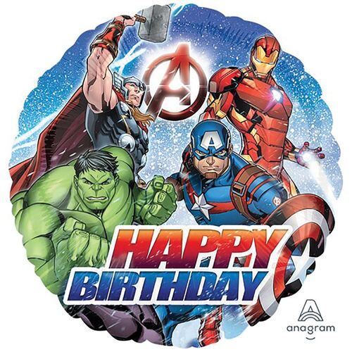 45cm Standard Avengers Happy Birthday Foil Balloon