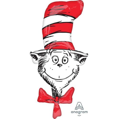 SuperShape XL Dr Seuss Cat in the Hat Foil Balloon