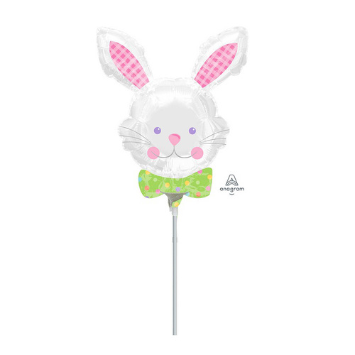 Mini Shape Happy Hop Bunny Foil Balloon