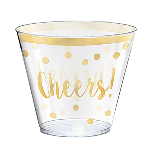 New Year's Cheers Plastic Tumblers Hot Stamped 30 Pack