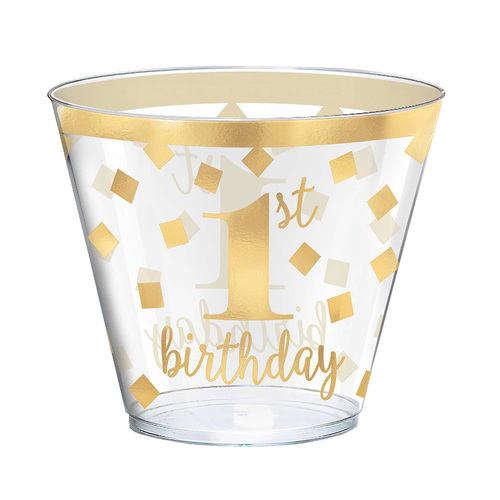 1st Birthday Hot-Stamped Tumblers 266ml 30 Pack