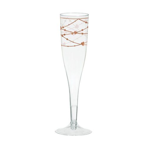 Navy Bride Champagne Glasses Hot Stamped Plastic 16 Pack