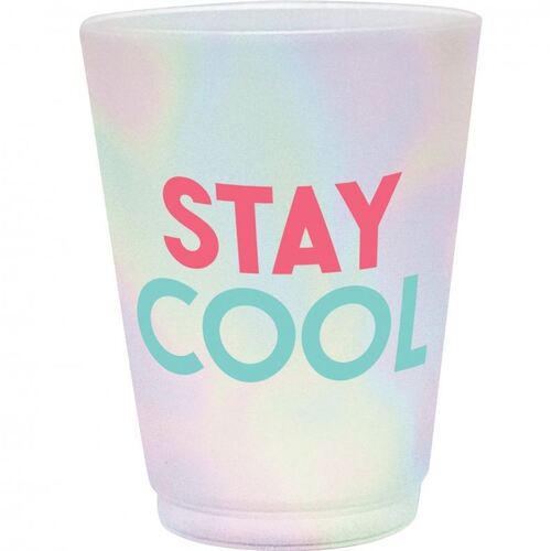 Just Chillin Frosted Plastic Tumblers Stay Cool 8 Pack