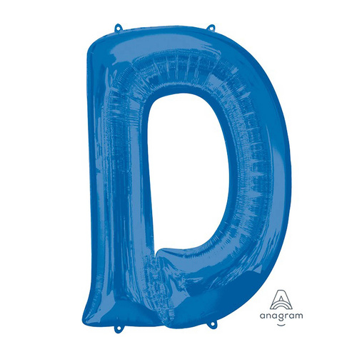 SuperShape Letter D Blue Foil Balloon