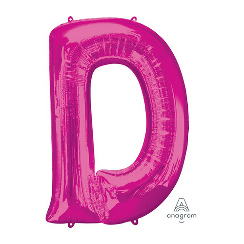 SuperShape Letter D Pink Foil Balloon