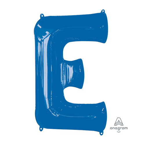 SuperShape Letter E Blue Foil Balloon