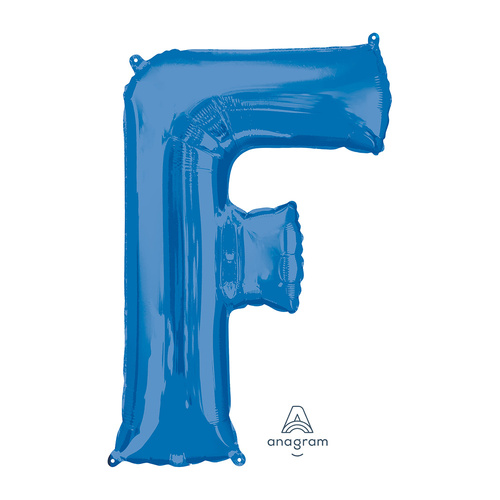 SuperShape Letter F Blue Foil Balloon