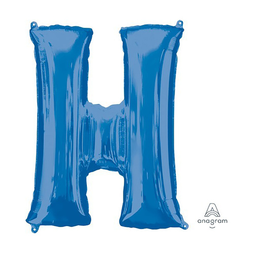SuperShape Letter H Blue Foil Balloon