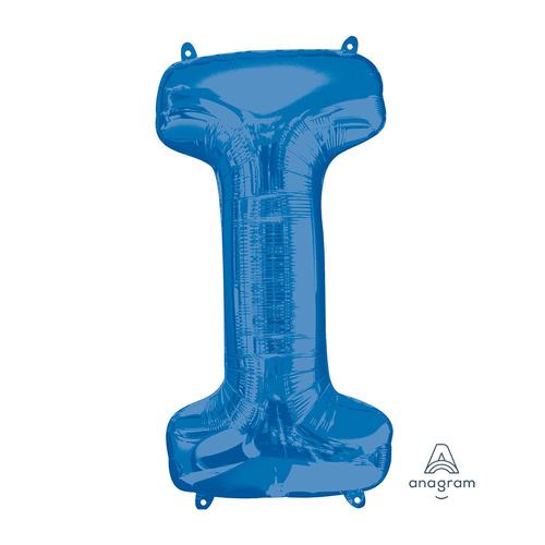 SuperShape Letter I Blue Foil Balloon
