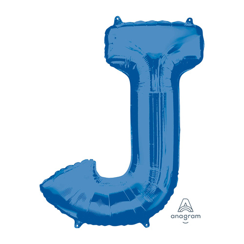 SuperShape Letter J Blue Foil Balloon