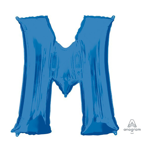 SuperShape Letter M Blue Foil Balloon