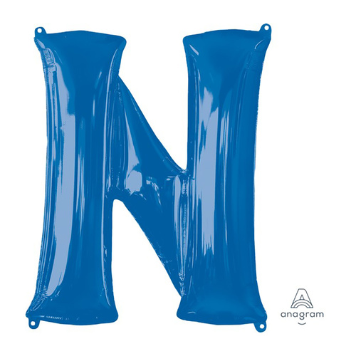 SuperShape Letter N Blue Foil Balloon