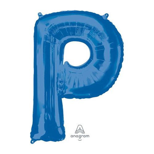 SuperShape Letter P Blue Foil Balloon