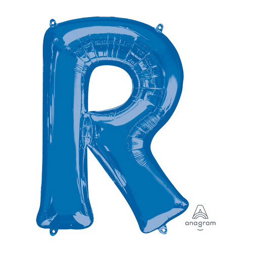SuperShape Letter R Blue Foil Balloon