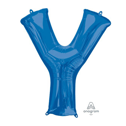 SuperShape Letter Y Blue Foil Balloon