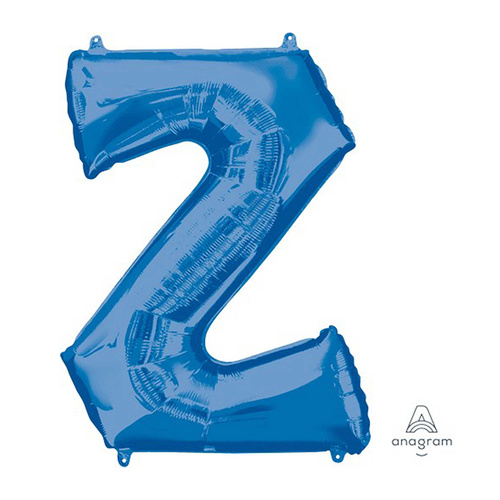 SuperShape Letter Z Blue Foil Balloon