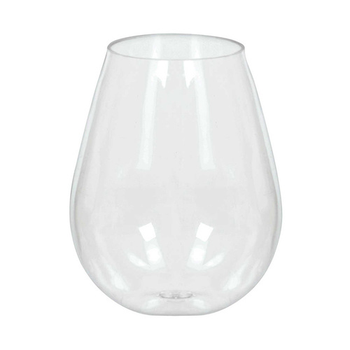 Mini Catering Stemless Wine Glasses Clear Plastic 133ml