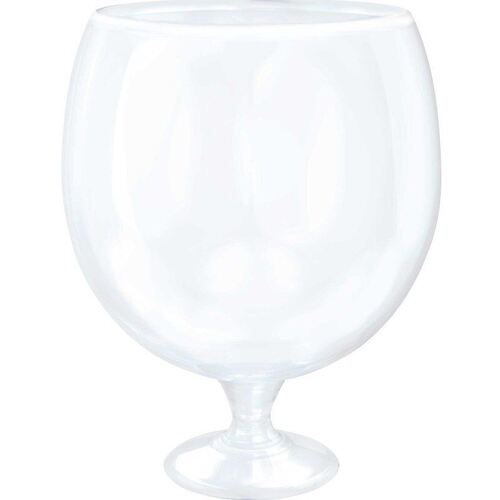 Jumbo Goblet Drinking Glass Clear Plastic 135oz/4L