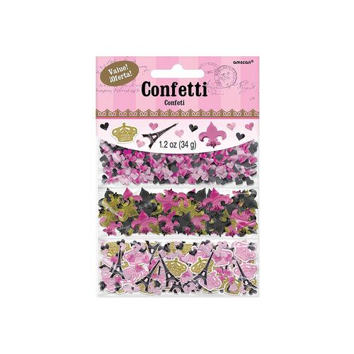 Day in Paris Confetti Value Pack Foil & Cardboard Pieces 34g