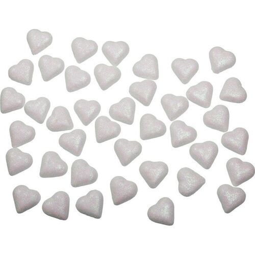 Heart Table Scatters Iridescent Glittered Foam Sprinkles 40 Pack