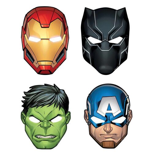 Marvel Avengers Powers Unite Paper Masks 8 Pack
