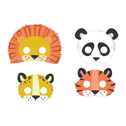 Get Wild Jungle Paper Masks 6 Pack