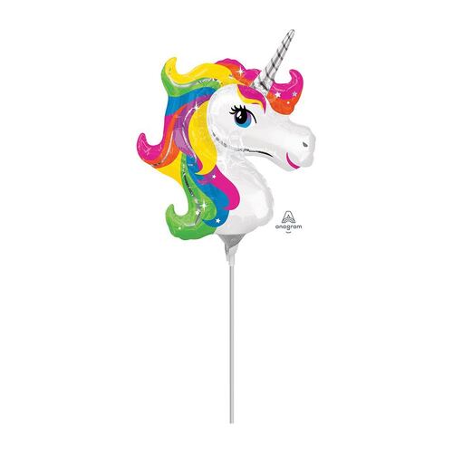 Mini Shape Rainbow Unicorn Foil Balloon