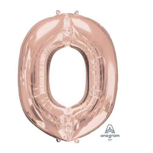 SuperShape Letter O Rose Gold Foil Balloon