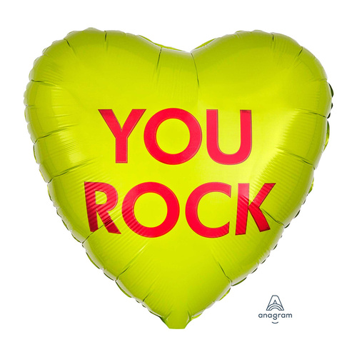 45cm Standard HX You Rock Candy Heart Foil Balloon