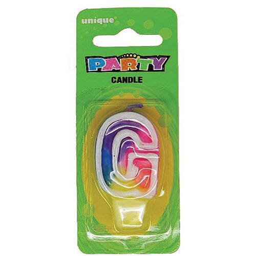 Rainbow Letter Candle G