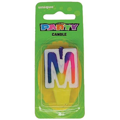 Rainbow Letter Candle M