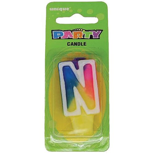 Rainbow Letter Candle N