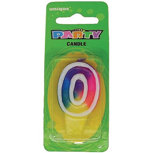 Rainbow Letter Candle O
