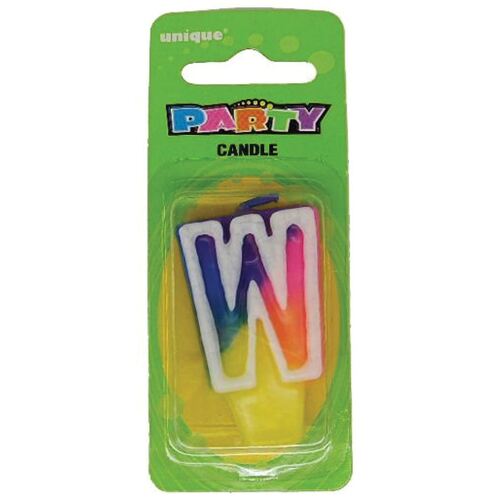 Rainbow Letter Candle W