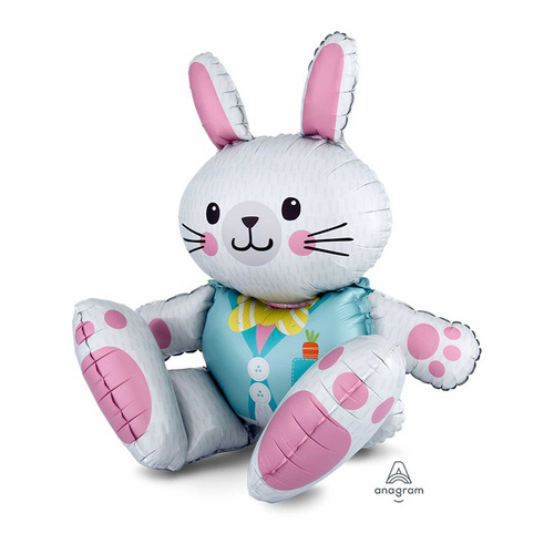 Large Multi-Balloon Sitting Bunny Foil Balloon