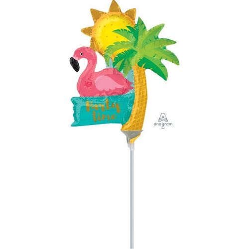 Mini Shape Lets Flamingle Party Time Foil Balloon