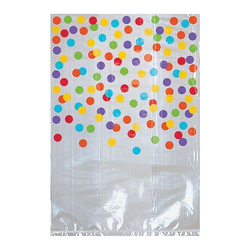 Party Cello Bags & Rainbow Coloured Dots 25 Pack