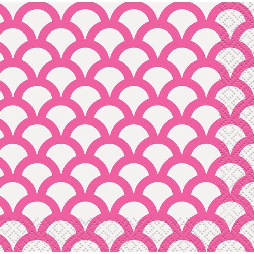 Scallop Beverage Napkins 2ply 16 Pack