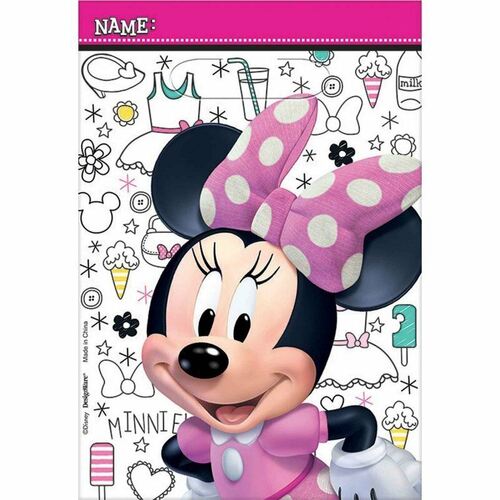 Minnie Mouse Happy Helpers Loot Bags Plastic (22cm x 16cm) 8 Pack