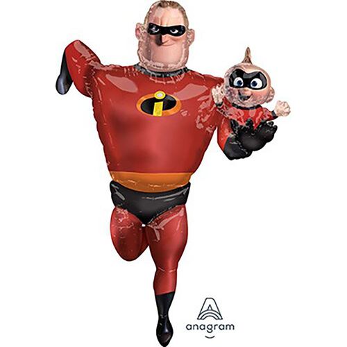 Airwalker Incredibles 2 Mr Incredible & Jack Jack Foil Balloon