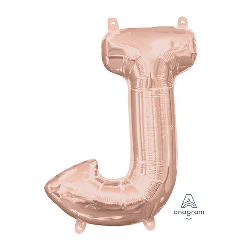 Letter J Rose Gold Foil Balloon