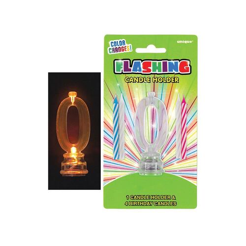 Flashing Birthday Candle In Holder 0
