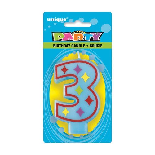 Decorative Numeral Candle - 3